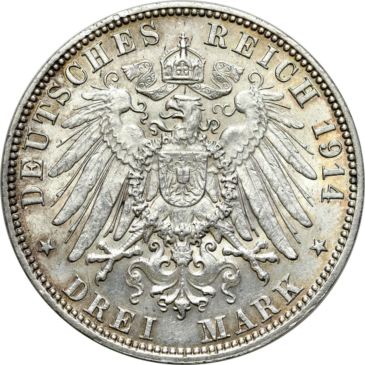 Niemcy, Hamburg. 3 marki 1914